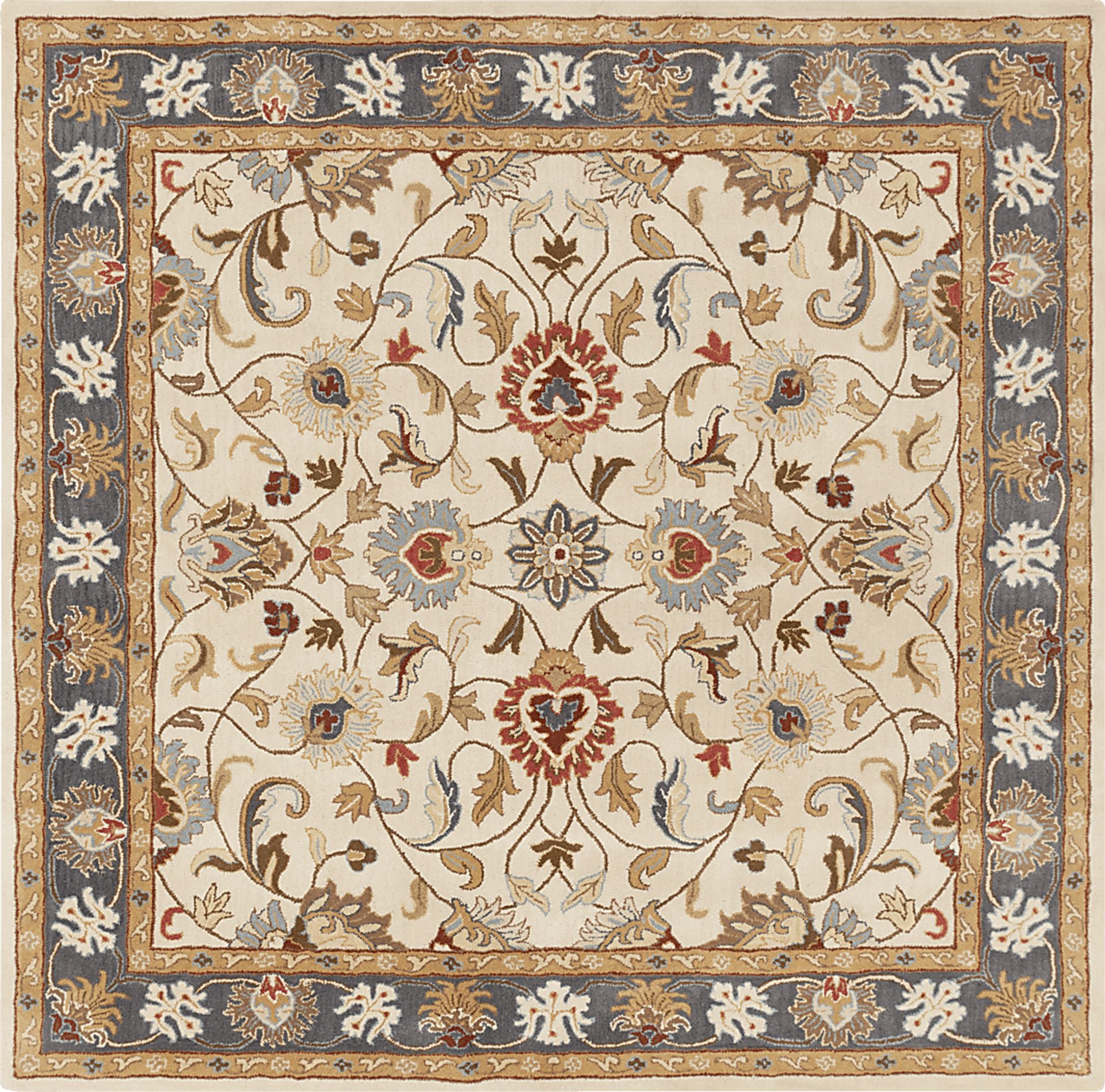 Belinera Beige 4' Square Rug - Image 1