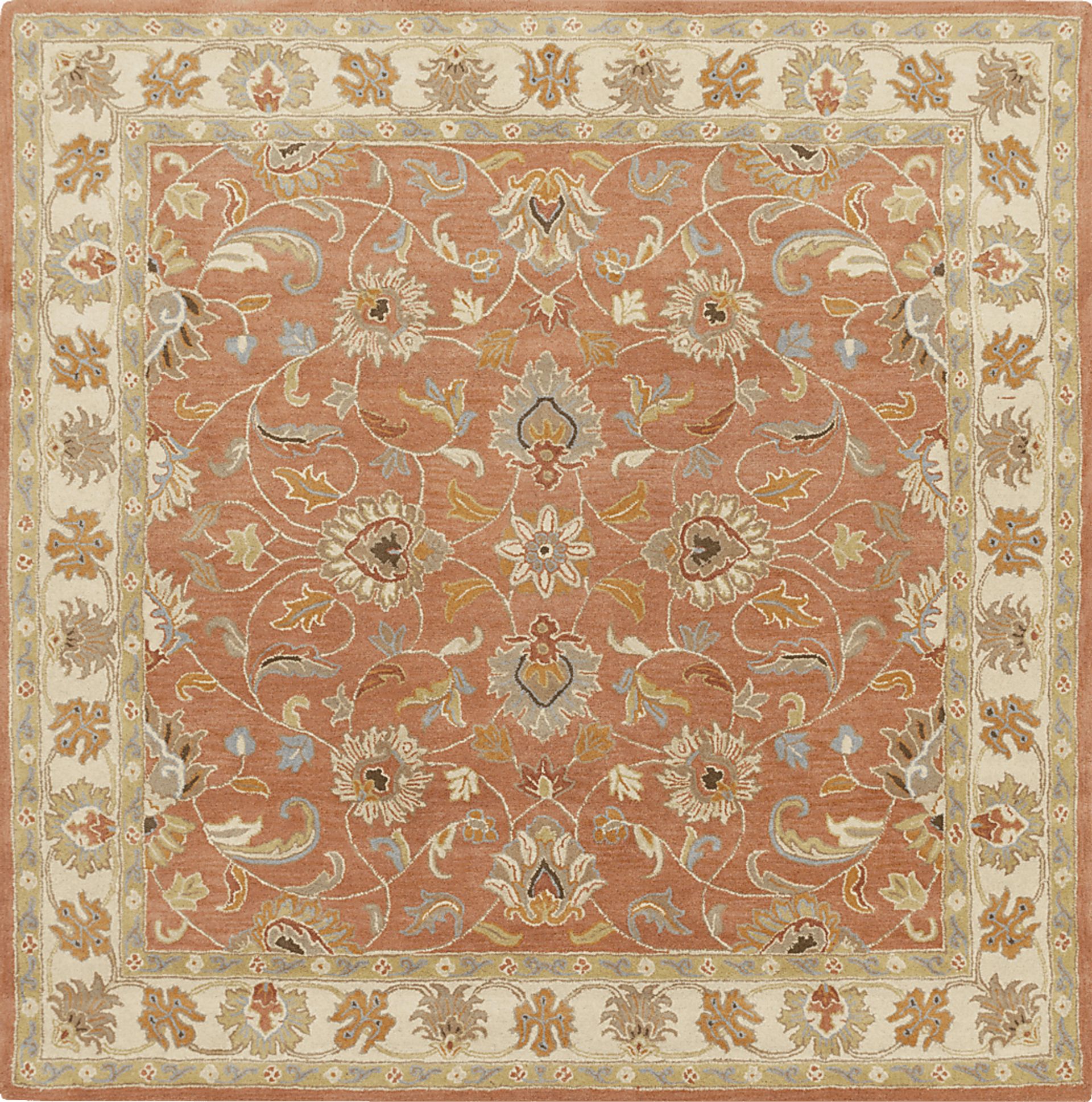 Belinera Orange 8' Square Rug - Image 1
