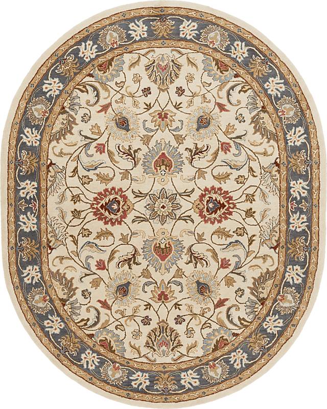 Belinera Beige 8' x 10' Oval Rug - Thumbnail - Image 1