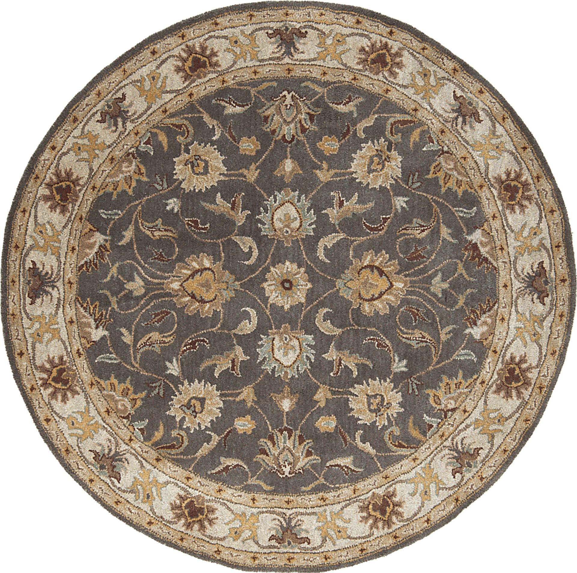 Belinera Brown 4' Round Rug - Image 1