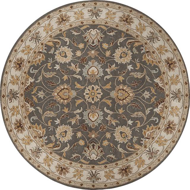 Belinera Brown 8' Round Rug - Thumbnail - Image 1