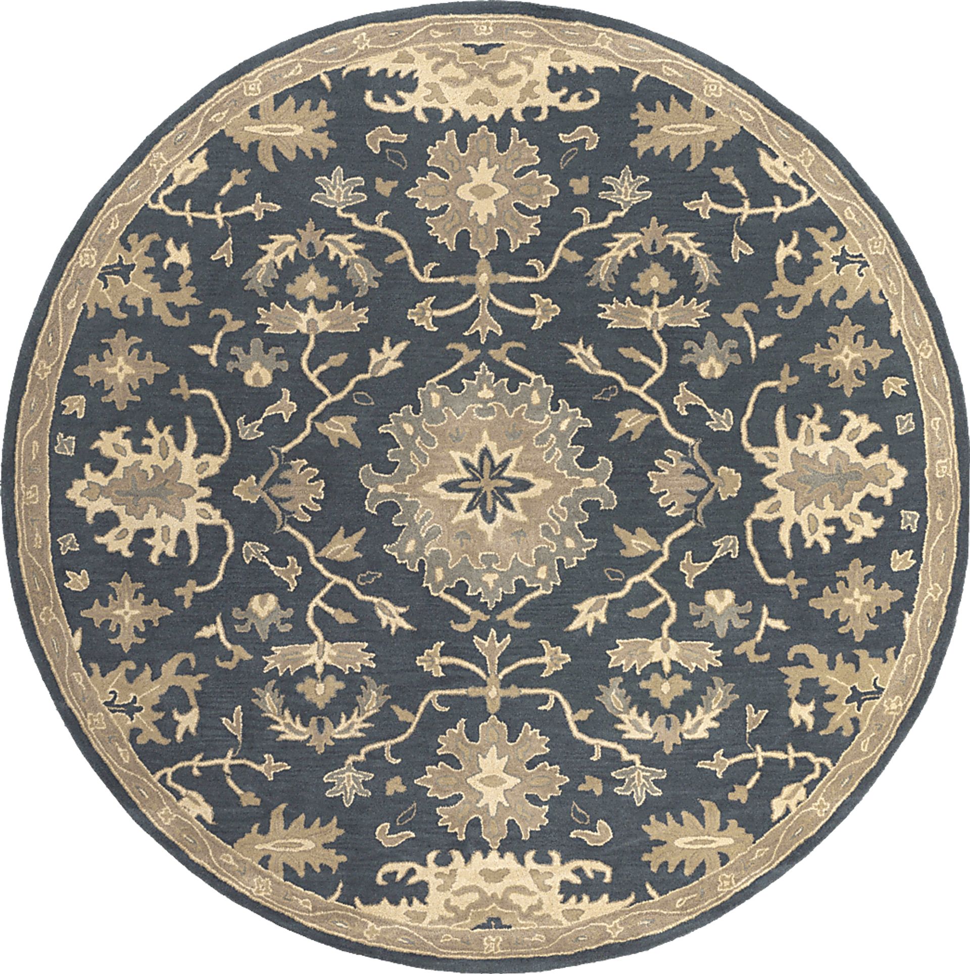 Belinera IV Navy 4' Round Rug - Image 1