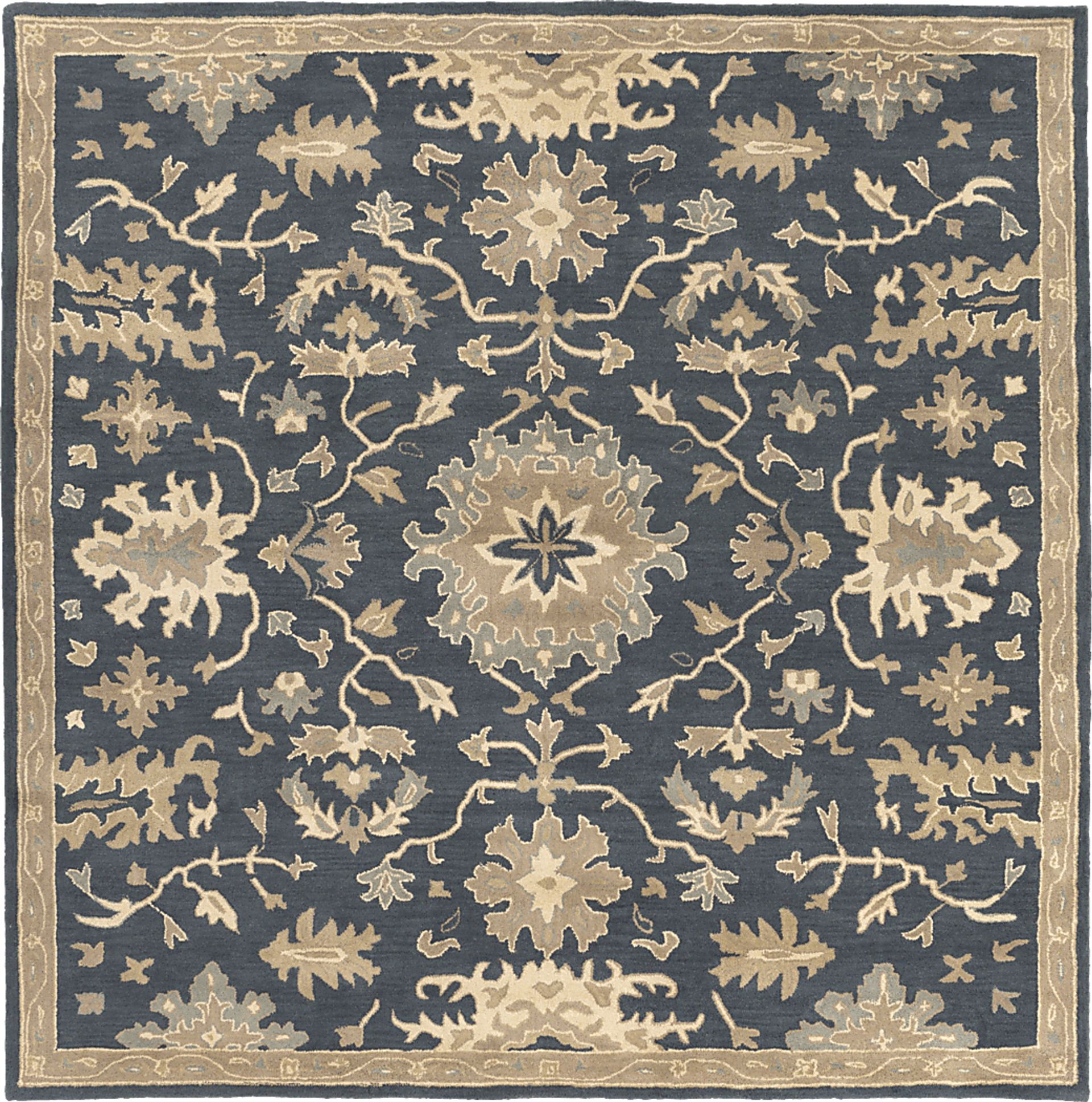 Belinera IV Navy 6' Square Rug - Image 1
