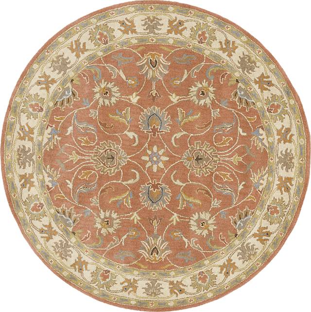 Belinera Orange 4' Round Rug - Thumbnail - Image 1