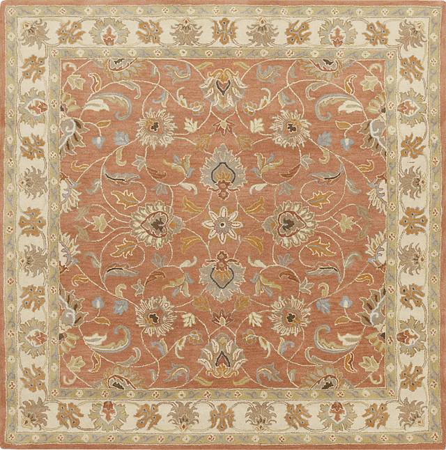 Belinera Orange 4' Square Rug - Thumbnail - Image 1