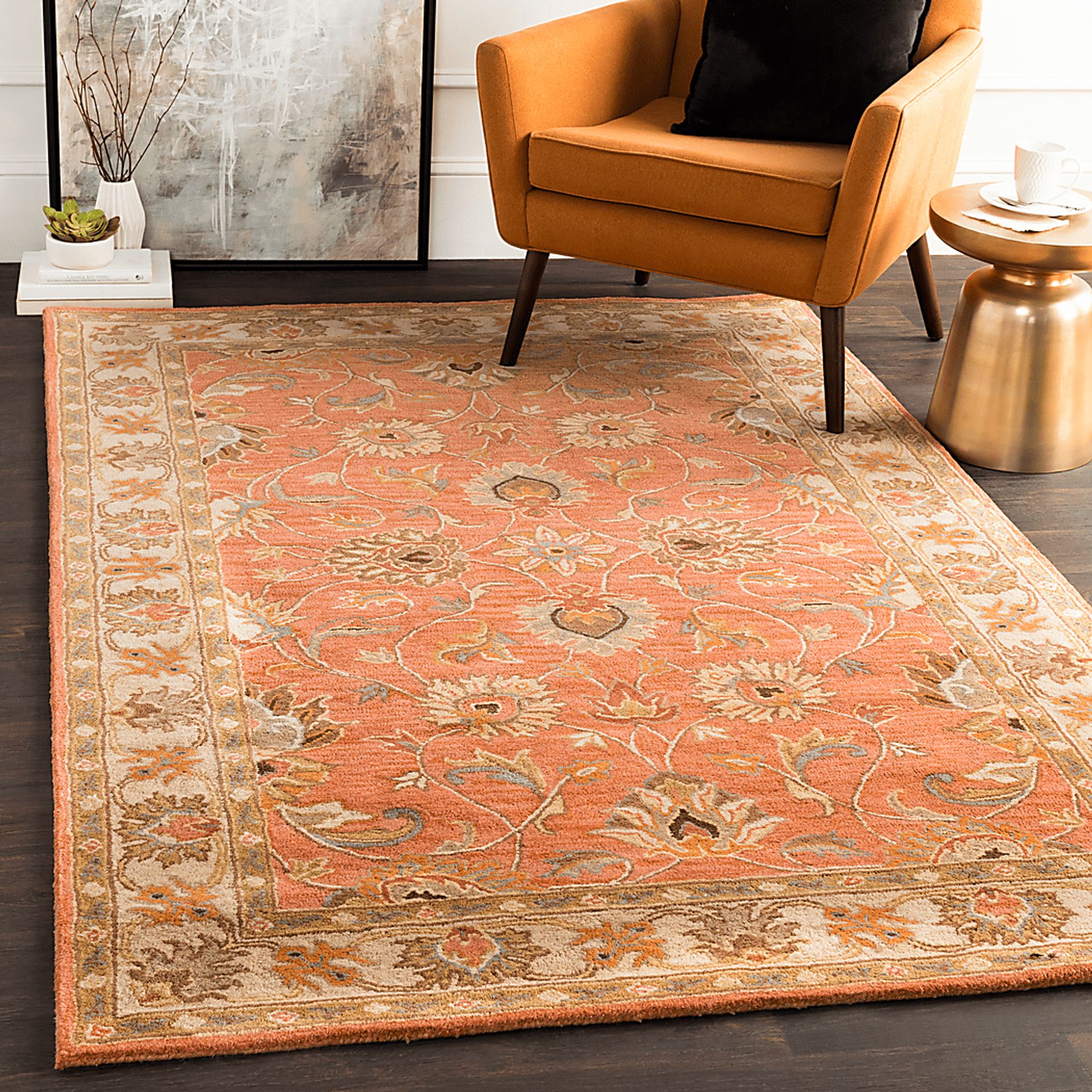 Belinera Orange 7'6 x 9'6 Rug - Image 2