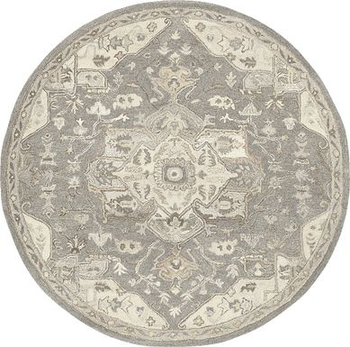 Belinera V Beige 4' Round Rug