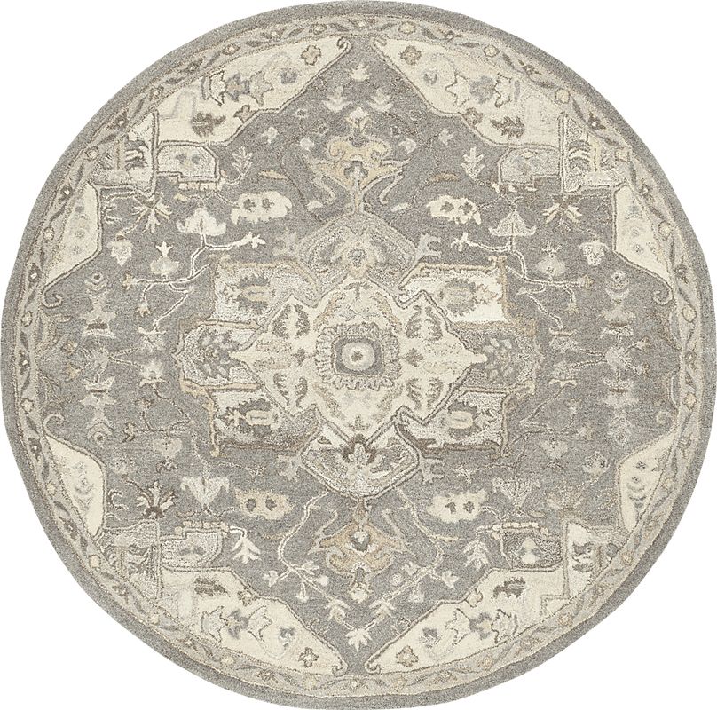 Belinera V Beige 4' Round Rug