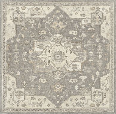 Belinera V Beige 4' Square Rug