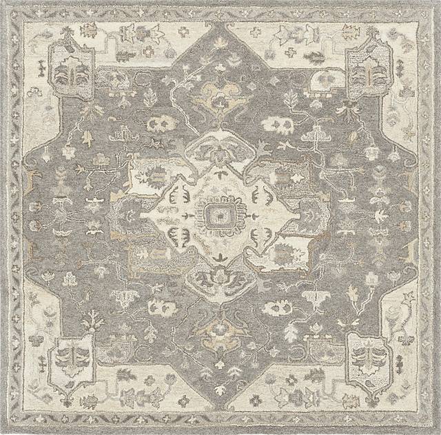 Belinera V Beige 4' Square Rug - Thumbnail - Image 1