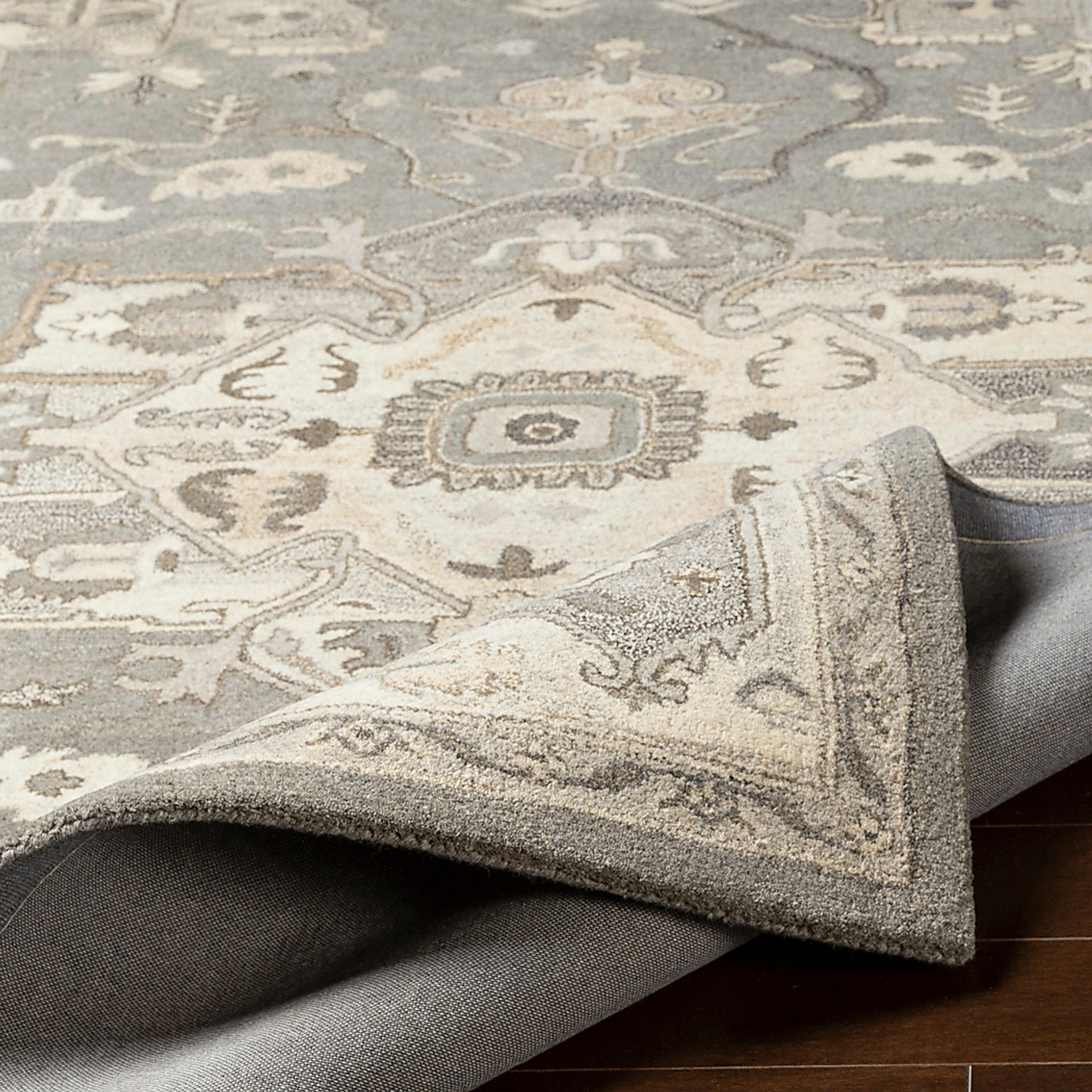 Belinera V Beige 6' Square Rug - Image 3