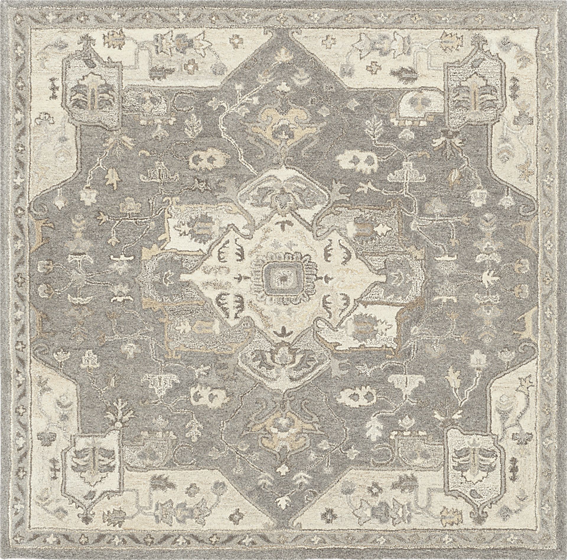 Belinera V Beige 6' Square Rug - Image 1