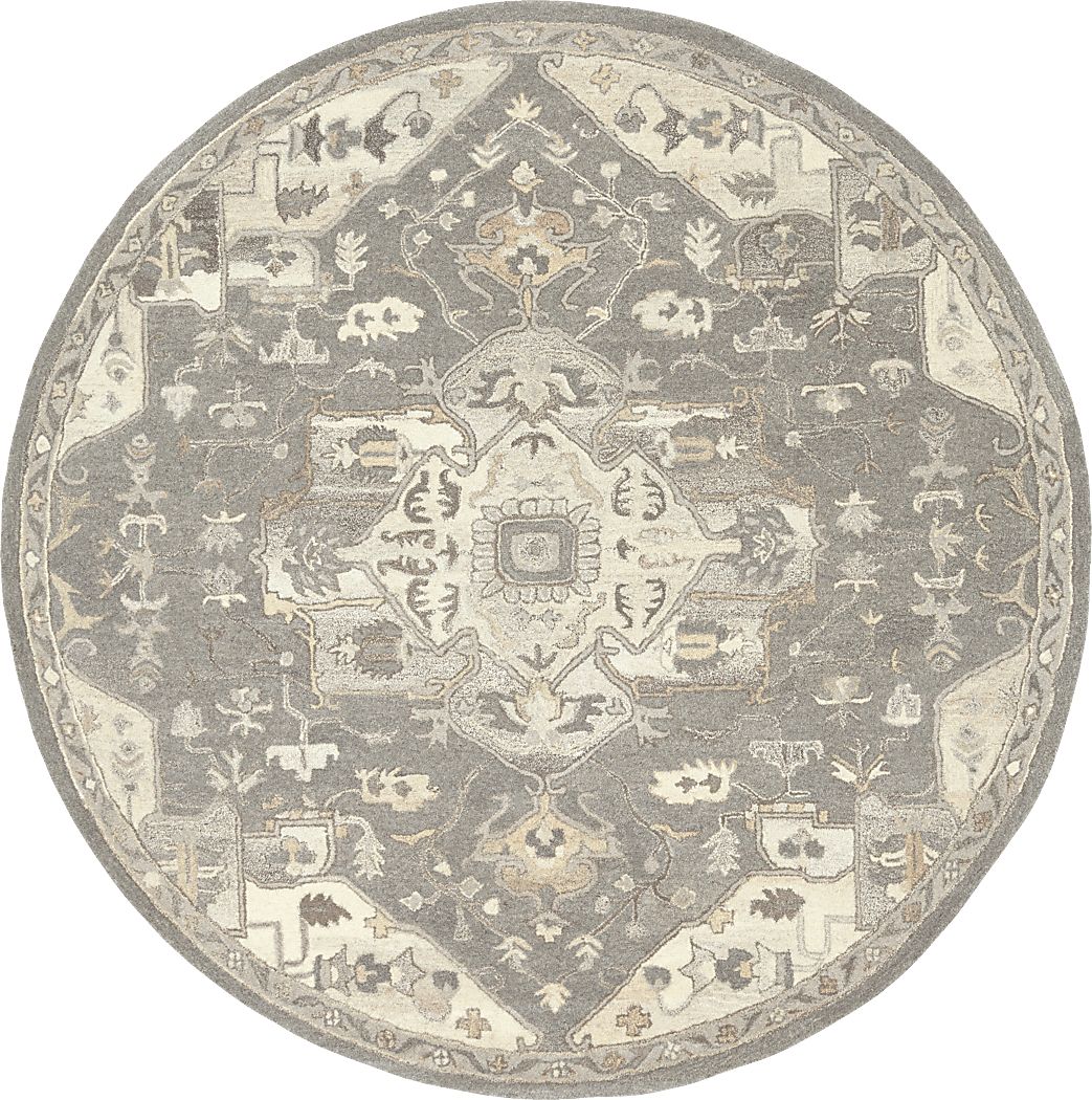 Belinera V Beige 8' Round Rug