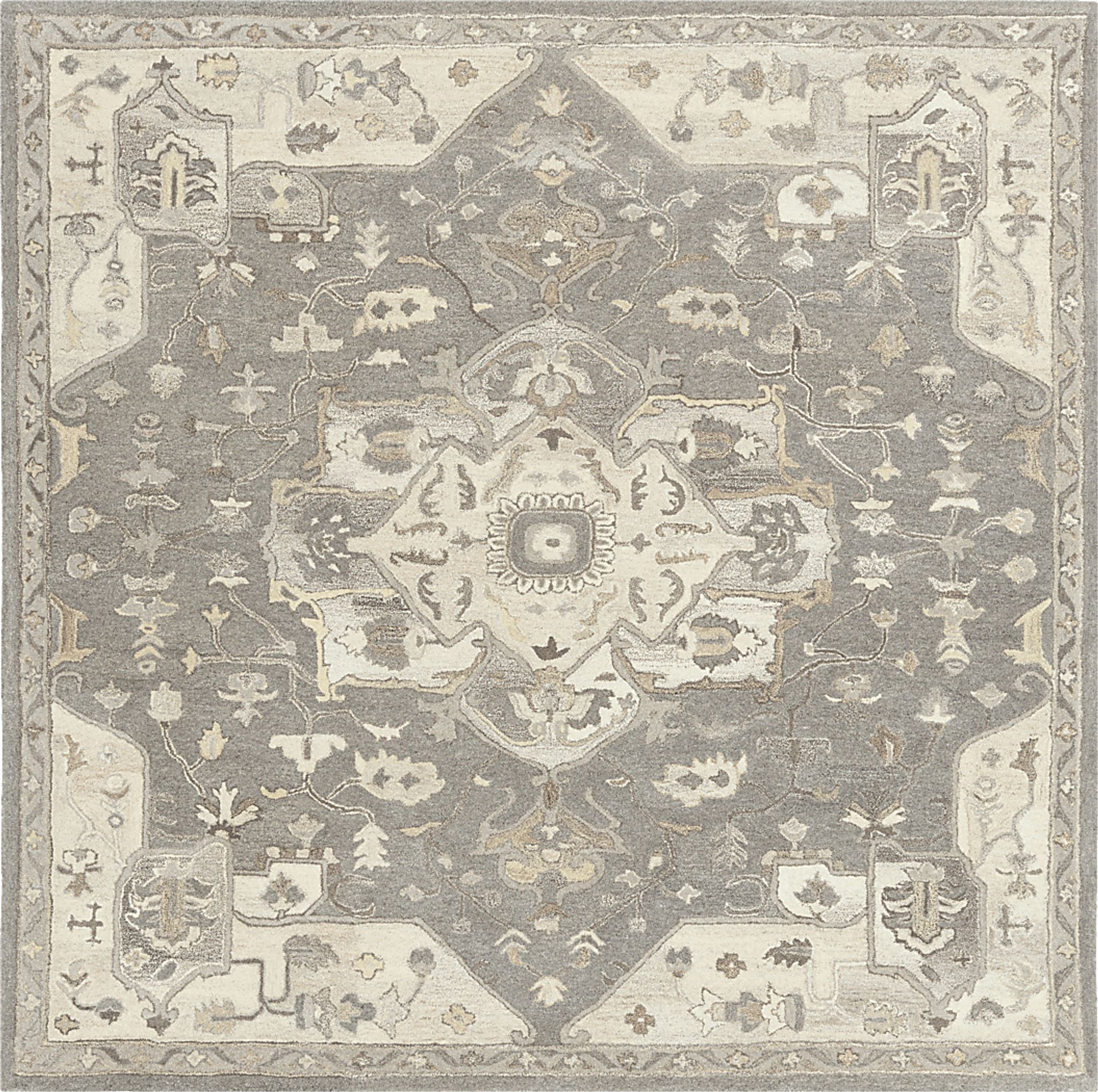 Belinera V Beige 8' Square Rug - Image 1