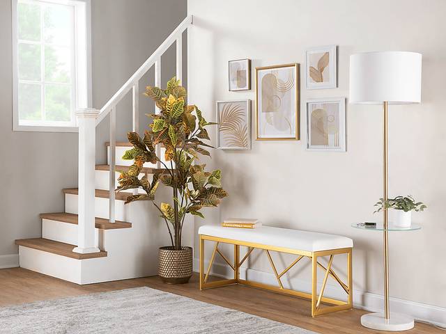 Belino II White Accent Bench - Thumbnail - Image 2