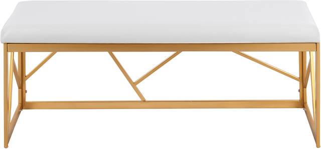 Belino II White Accent Bench - Thumbnail - Image 4