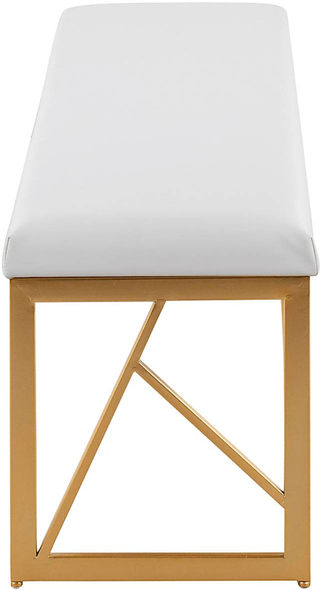 Belino II White Accent Bench - Thumbnail - Image 7