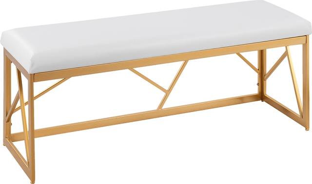 Belino II White Accent Bench - Thumbnail - Image 1
