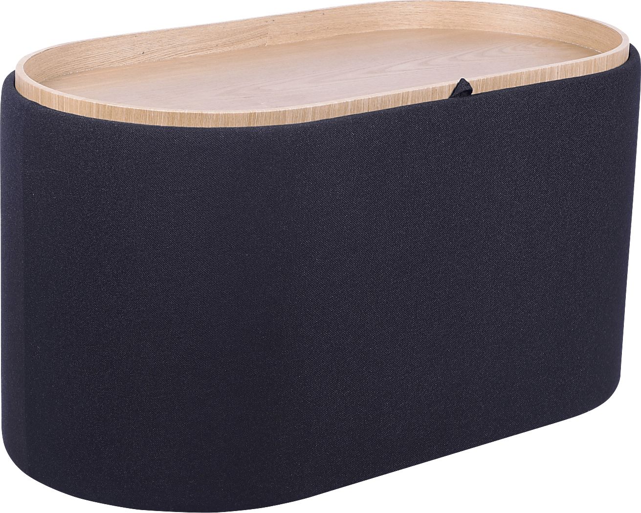 Belira Black Storage Ottoman