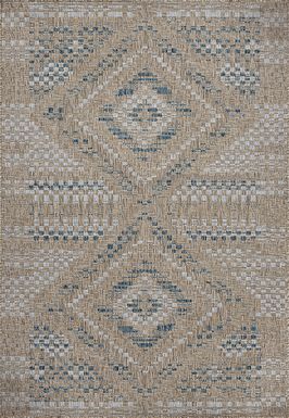 Bell Canyon Natural 6'7 x 9'4 Indoor/Outdoor Rug