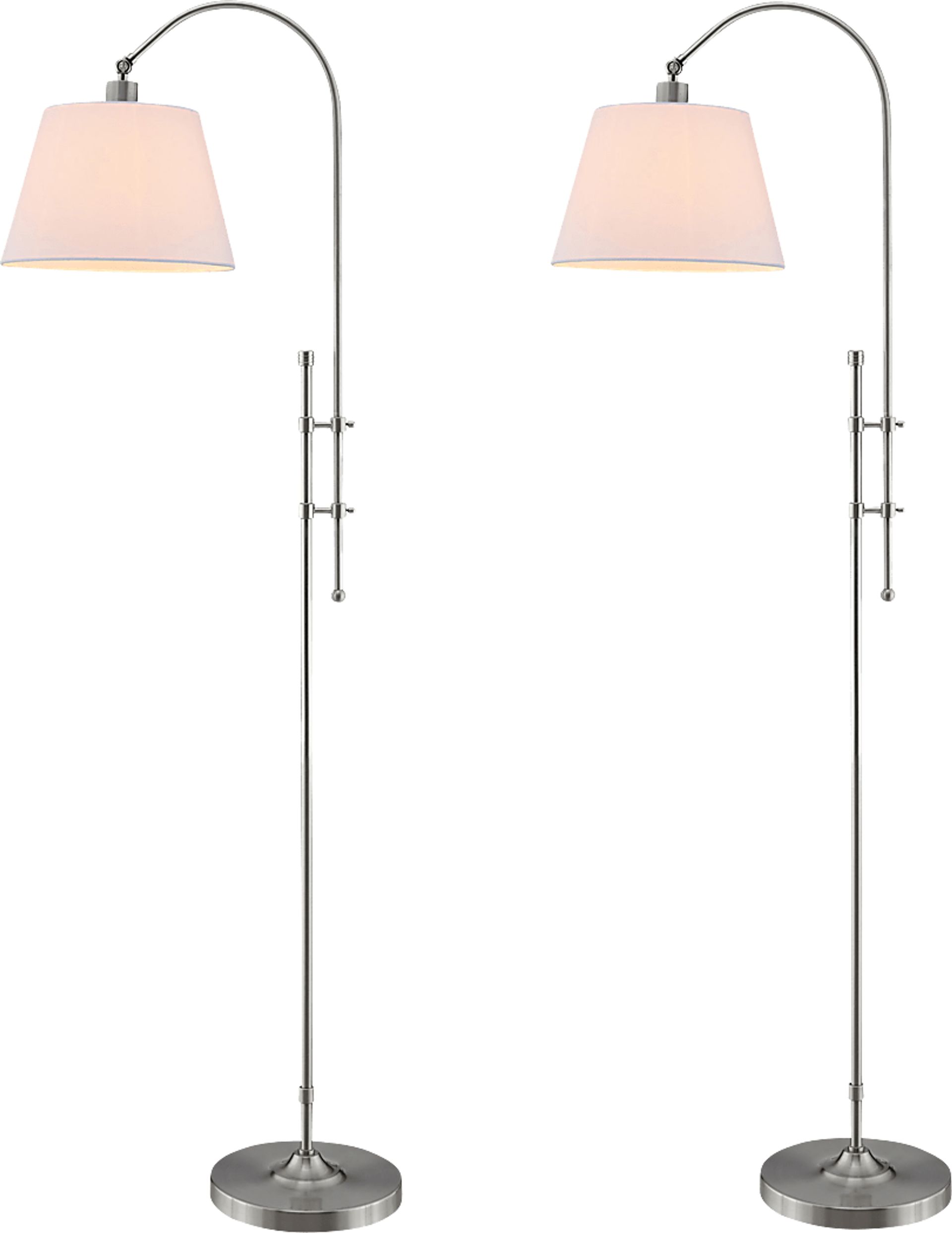 Bellamy Lane Silver Floor Lamps, Set of 2 - Image 1