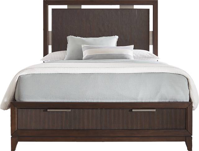 Bellante Brown 5 Pc King Panel Bedroom with Storage - Thumbnail - Image 3