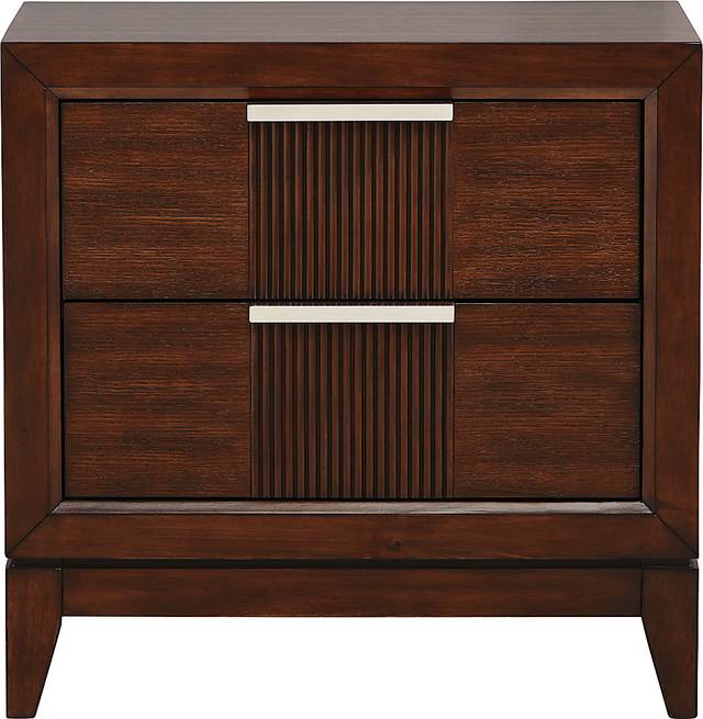Bellante Brown Two Drawer Nightstand - Thumbnail - Image 1