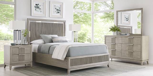Bellante Gray 5 Pc King Panel Bedroom with Storage - Thumbnail - Image 2