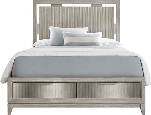 Bellante Gray 3 Pc King Panel Bed with Storage
