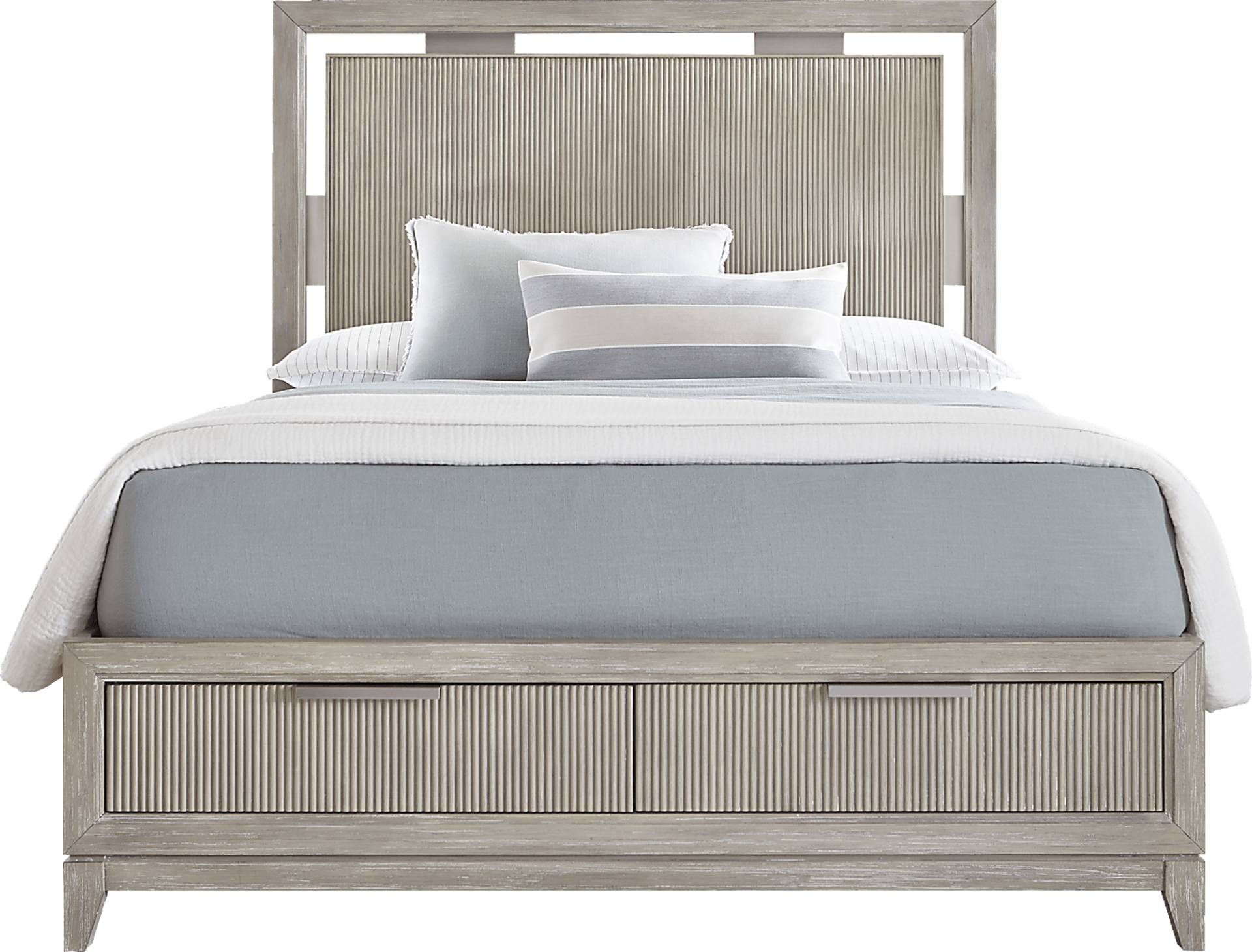 3 pc queen panel bed with storage