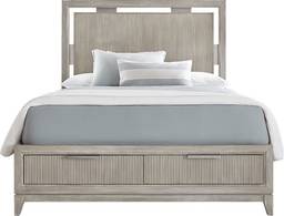 3 pc queen panel bed with storage