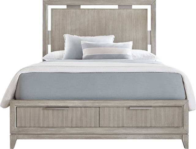 Bellante Gray 3 Pc Queen Panel Bed with Storage - Thumbnail - Image 1