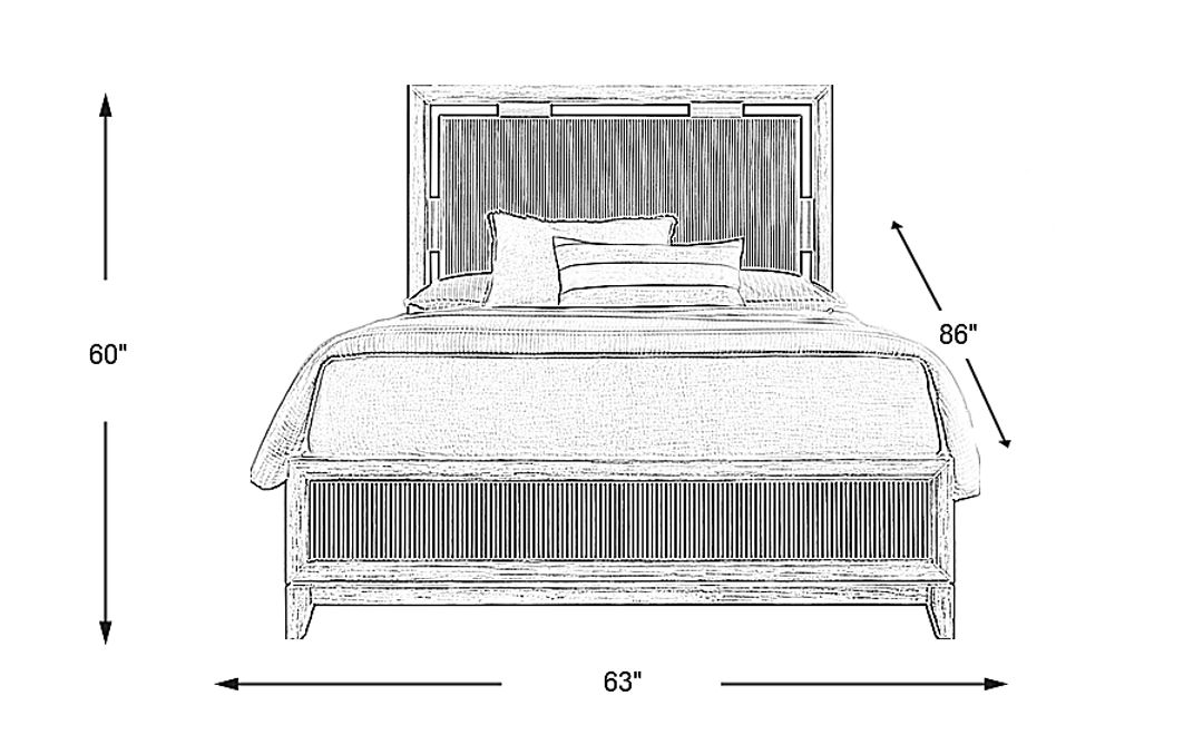 Bellante Gray 3 Pc Queen Panel Bed