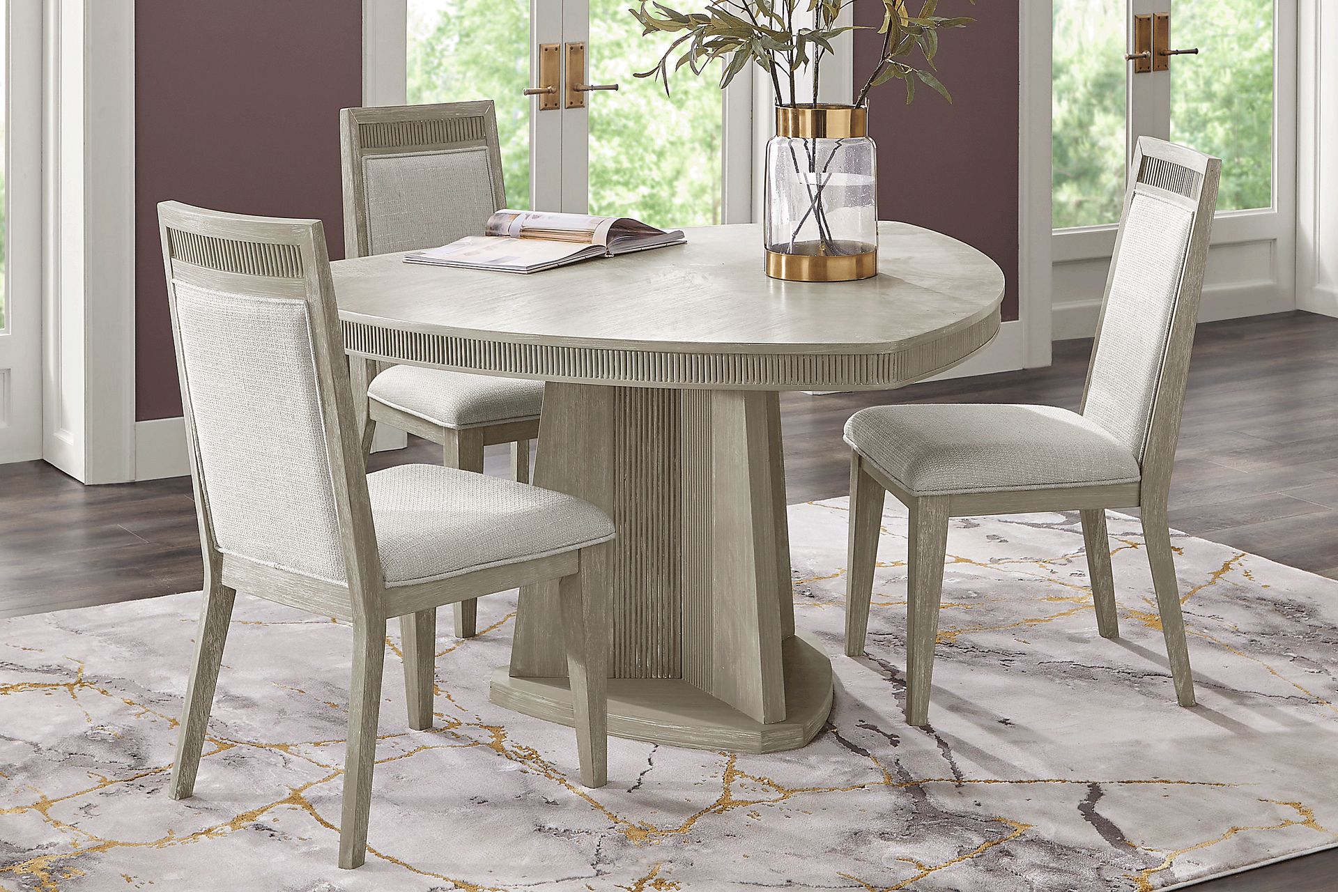 Bellante Gray 4 Pc Triangle Dining Set - Image 1