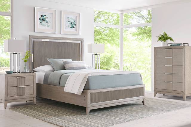 Bellante Gray 5 Pc King Panel Bedroom - Thumbnail - Image 1