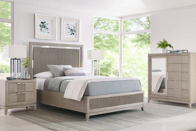 Bellante Gray 5 Pc King Panel Bedroom - Thumbnail - Image 1