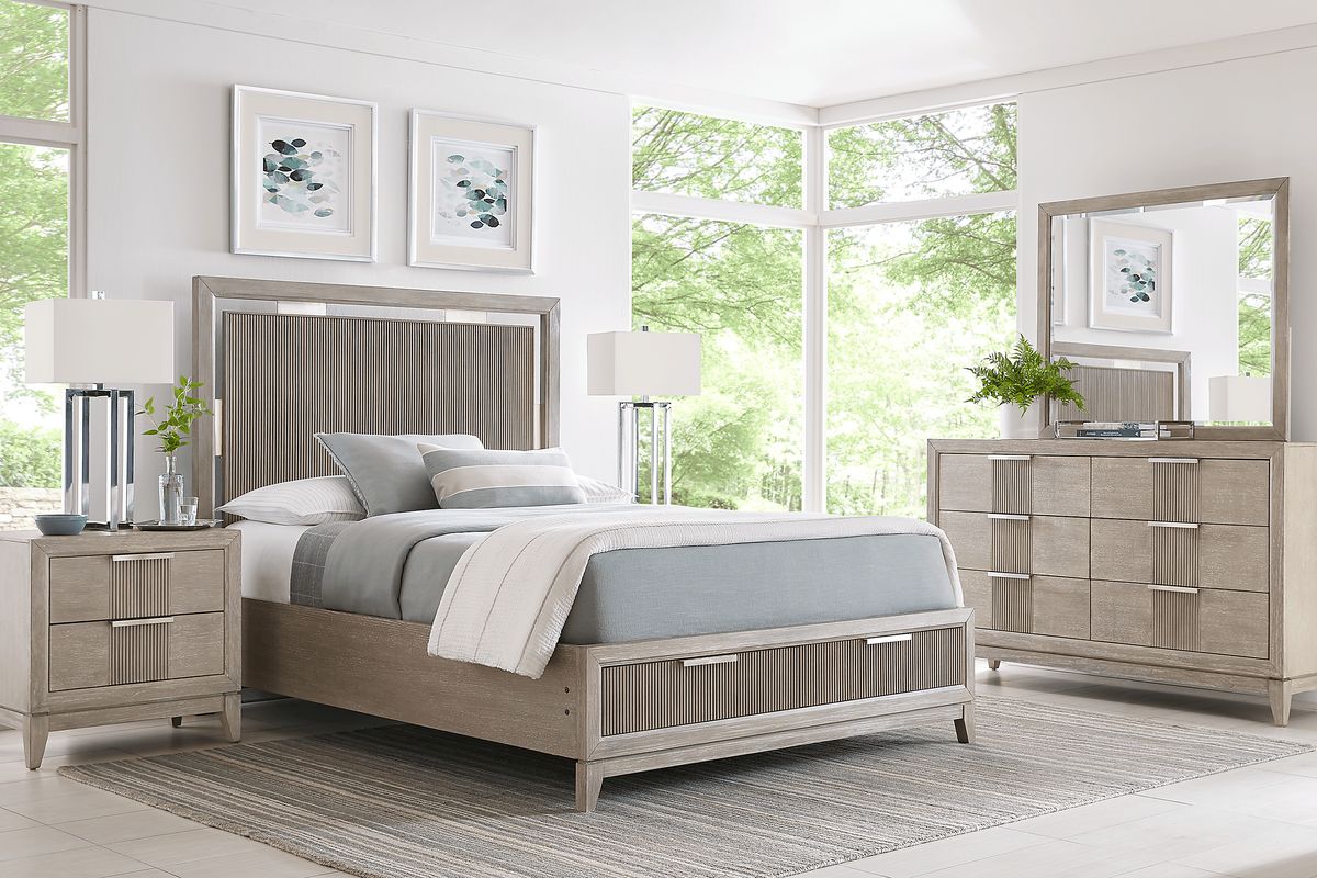 Beckwood 5 Pc Gray Queen Bedroom Set With Mirror, 3 Pc Queen Sleigh Bed  With Storage, Dresser - Rooms To Go