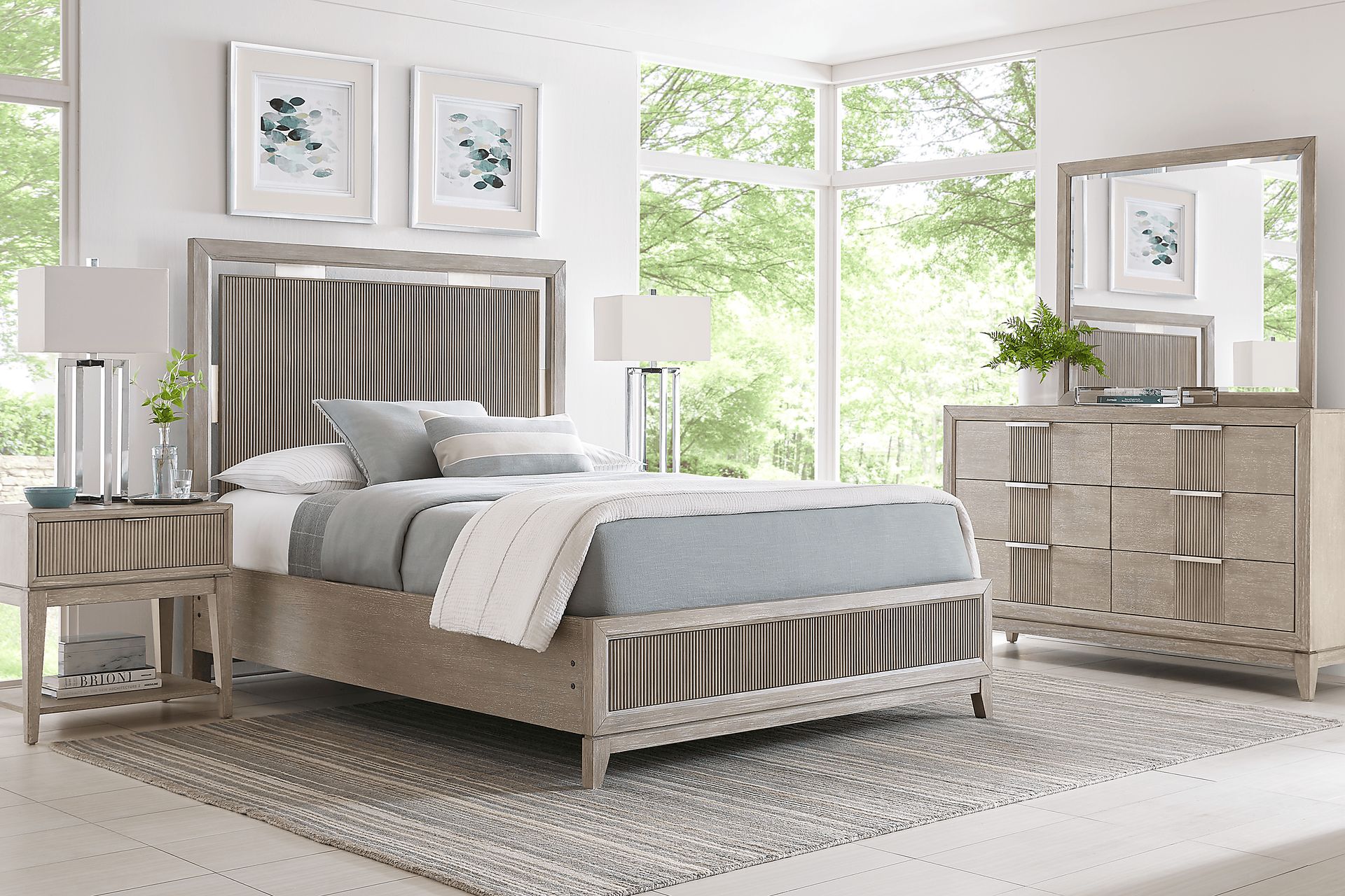 Bellante Gray 7 Pc Queen Panel Bedroom - Image 1