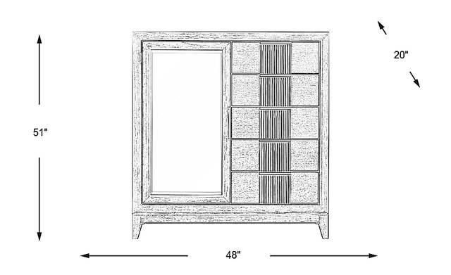 Dimension Image. Please refer to the Dimension Tab on this page for dimension details.