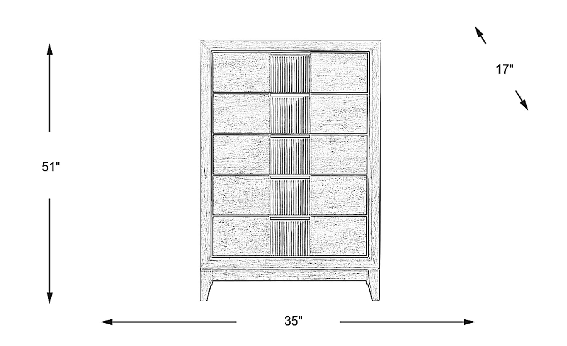 Dimension Image. Please refer to the Dimension Tab on this page for dimension details.