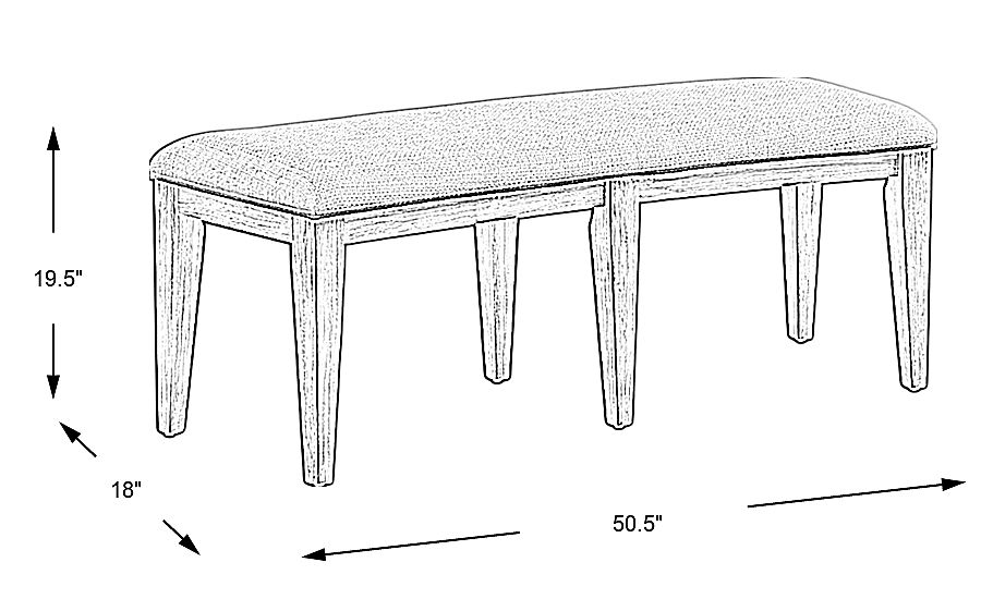 Bellante Gray Bench