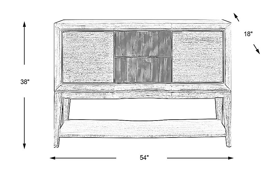 Bellante Gray Server - Rooms To Go
