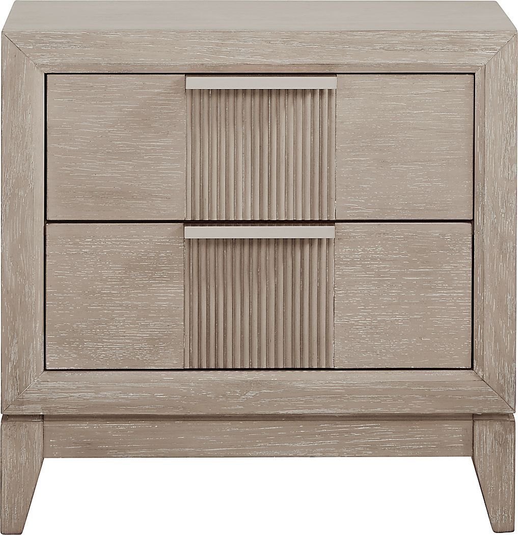 Bellante Gray Two Drawer Nightstand