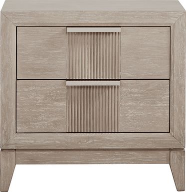 Bellante Gray Two Drawer Nightstand