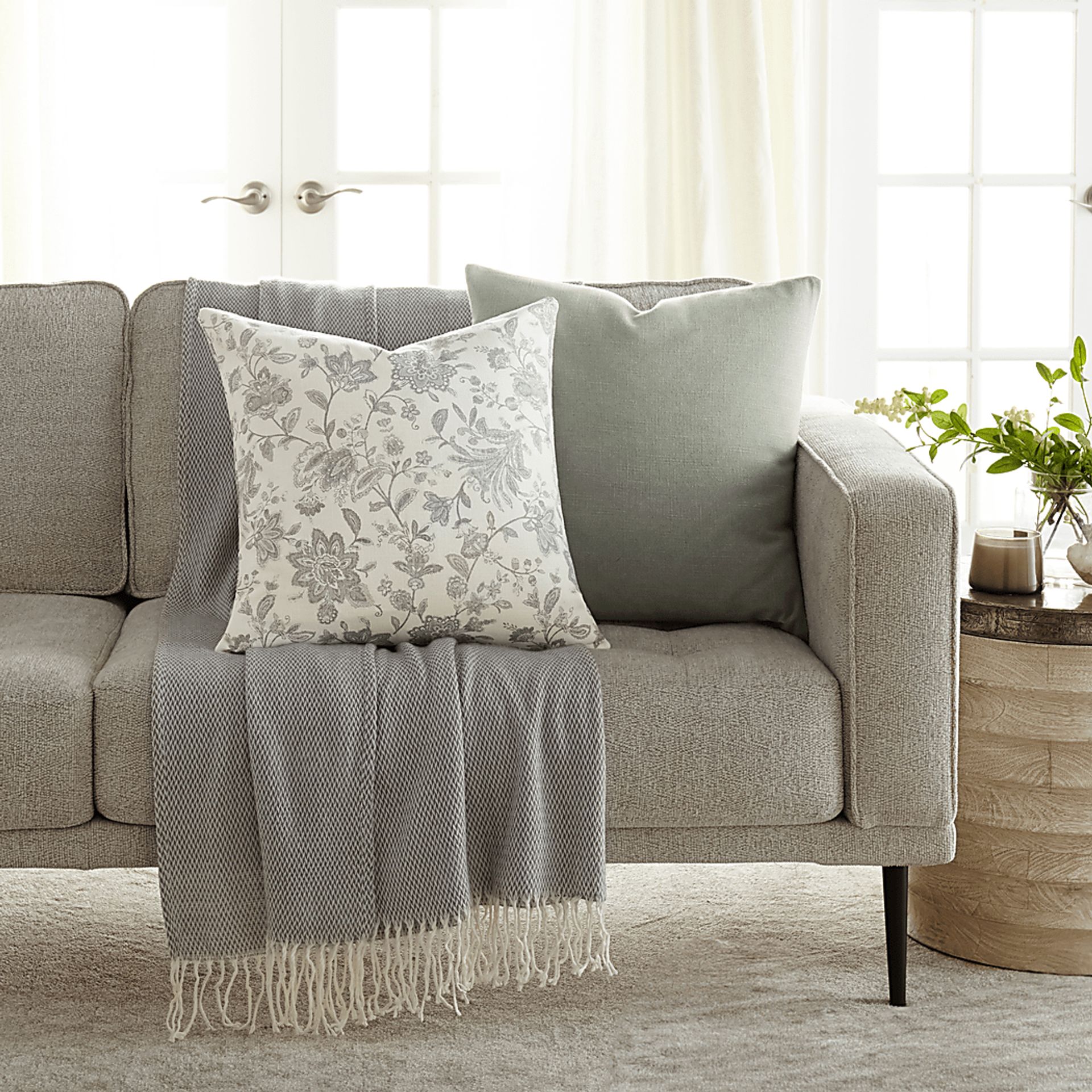 Bellascott Gray Accent Pillow Set of 2 - Image 2