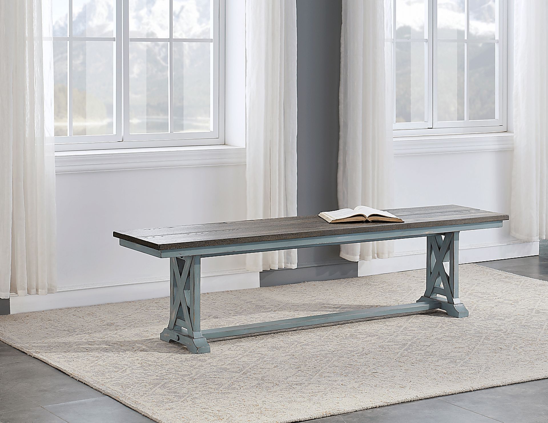 Bellasorn Blue Dining Bench - Image 4