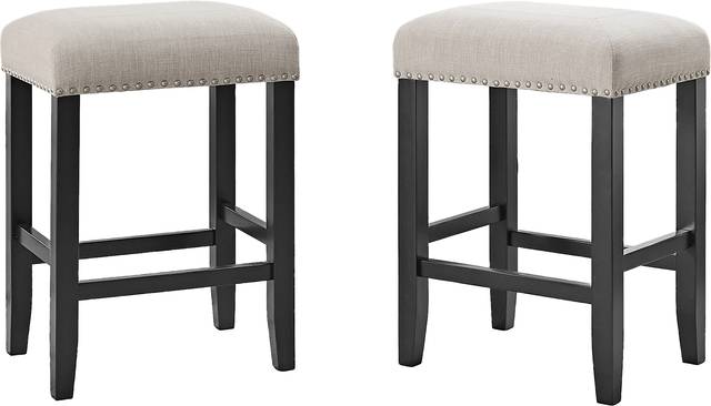 Bellavia Beige Stool, Set of 2 - Thumbnail - Image 1