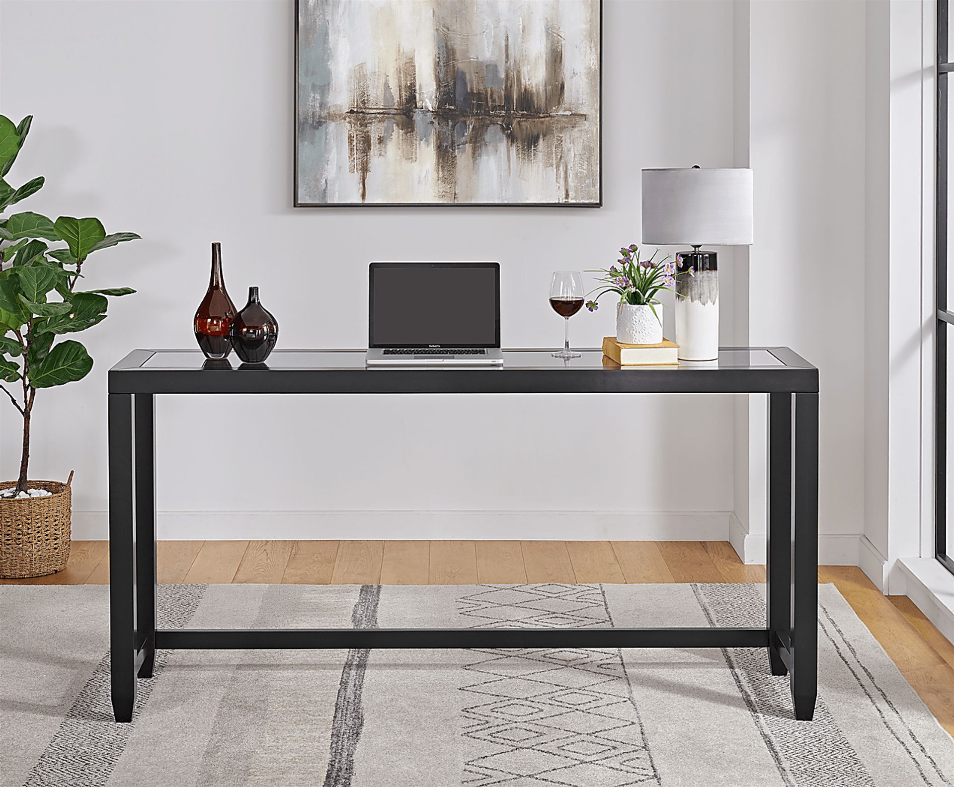 Bellavia Black Bar Table with 3 Barstools - Image 3
