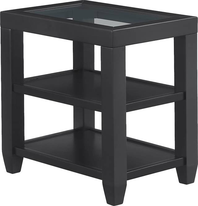 Bellavia Black Chairside Table - Thumbnail - Image 1