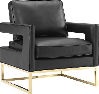 Belldid I Black Accent Chair